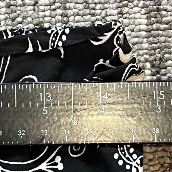 Timing Women’s Size Large Floral Graphic Paisley Pants Black Multicolor Wide Leg - Picture 4 of 7